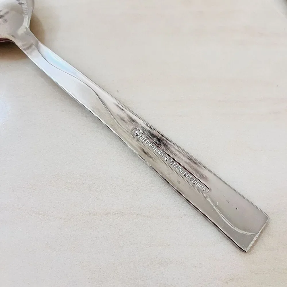 4pc International INS590 Stainless Spoon & Teaspoon Flatware Replacement Wave